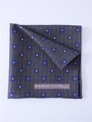 Double Sided Silk Pocket Square - Blue image