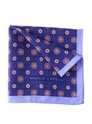 Double Sided Silk Pocket Square - Navy