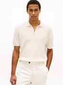 Seasonal Structure Zip Polo - Cream - XL image