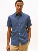 Linen Print Shirt - Navy - S image