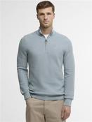 Essential Honeycomb Quarter Zip Knit - Grey - M image
