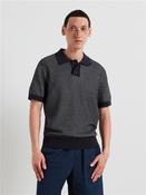 Birch Textured Knitted Polo - Navy - S image