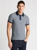 Basketweave Polo - Navy - M image