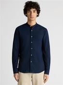 Cole Grandfather Shirt - Navy - S