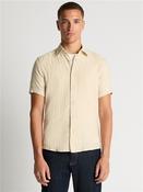 Oskar Linen Short Sleeve Shirt - Cream - M image