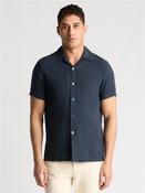 Linen Casual Short Sleeve Shirt - Navy - M image