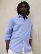 Alfredo Stripe Poplin Shirt - Blue - M image