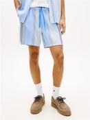 Textured Stripe Shorts - Blue - M image