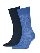 2 Pack Flag Print Sock - Blue - 6-8 image