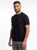 Mercerized Cotton Jersey Textured T-Shirt - Navy - M image