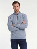Two Tone Quarter Zip Sweatshirt - Blue - M image
