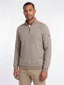 Two Tone Quarter Zip Sweatshirt - Stone - L image