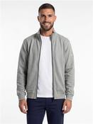 Jacquard Interlock Full Zip Sweatshirt - Grey - S image