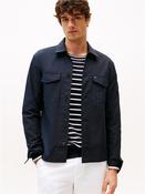 Cotton Nylon Shirt Jacket - Navy - M image
