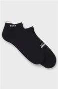 2 Pack Iconic Loop Cotton Sneaker Socks - Black - 6-8
