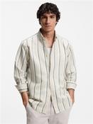 Ricoplus Linen Stripe Shirt - Grey - M image