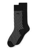 2 Pack Ministar Cotton Socks - Black - 6-8 image