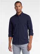 Easy Care Solid Button Down Shirt - Navy - M