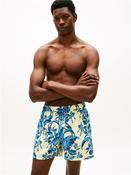 Printed Medium Drawstring Shorts - Yellow - M