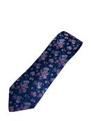 Floral 8cm Silk Tie - Navy image