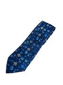 Floral 8cm Silk Tie - Navy image