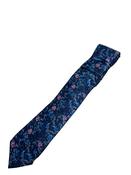 Floral 7.5cm Tie &amp; Pocket Square - Navy image
