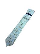 Floral 7.5cm Tie &amp; Pocket Square - Green image