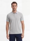 Soft Cotton Tipping Polo - Grey - S