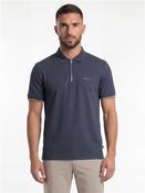 C Pei Zip Jersey Cotton Polo Shirt - Blue - S image