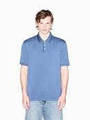 Cotton Jersey Polo Shirt - Blue - S image