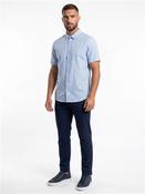 Soft Linen Short Sleeve Shirt - Blue - M image