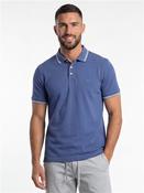 Soft Cotton Tipping Polo - Blue - S