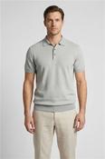 Egyptian Cotton Two Tone Jacquard Polo - Blue - M image