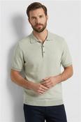 Merino Linen Houndstooth Polo - Green - M image