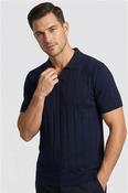 Merino Linen Plated Knit - Navy - M image