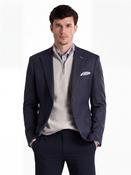 Cowton Micro Check Blazer - Navy - 40R image