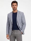 Plain Linen Blazer - Blue - 40R image