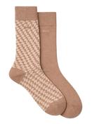 2 Pack Ministar Cotton Socks - Brown - 6-8 image