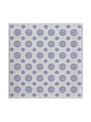 Geo Dot Silk Woven Pocket Square - White