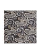 Paisley Silk Woven Pocket Square - Navy image