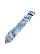 Mini Flower 7.5cm Tie &amp; Pocket Square - Silver image