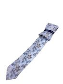 Floral 7.5cm Tie &amp; Pocket Square - Purple image