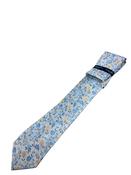 Floral 7.5cm Tie &amp; Pocket Square - Grey image