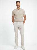 Basket Weave Regular Fit Polo Shirt - Beige - M
