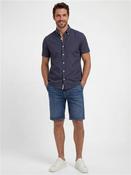 Soft Cotton Short Sleeve Button Down Shirt - Navy - M image