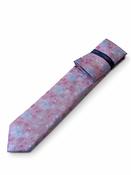 Floral 7.5cm Tie &amp; Pocket Square - Pink image