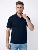 Textured Stripe Regular Fit Polo Shirt - Navy - M