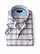 Soft Oxford Check Short Sleeve Shirt - Pink - S