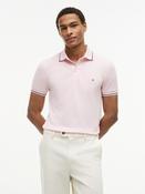 Tipped Slim Fit Polo - Pink - S
