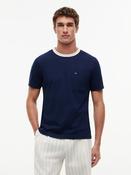 Neck Trim T-Shirt - Navy - S image